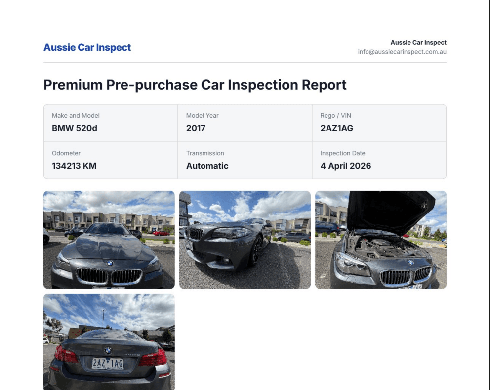 Sample digital inspection report on a tablet device